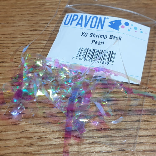 Upavon XO Shrimp Back – Pearl - Troutlore Fly Tying Materials Australia