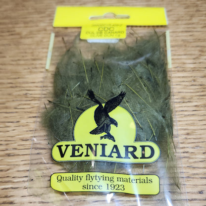 Veniard CDC Bulk 1 Gram Pack - Olive Dun - Troutlore Fly Tying Feathers Australia Cul De Canard