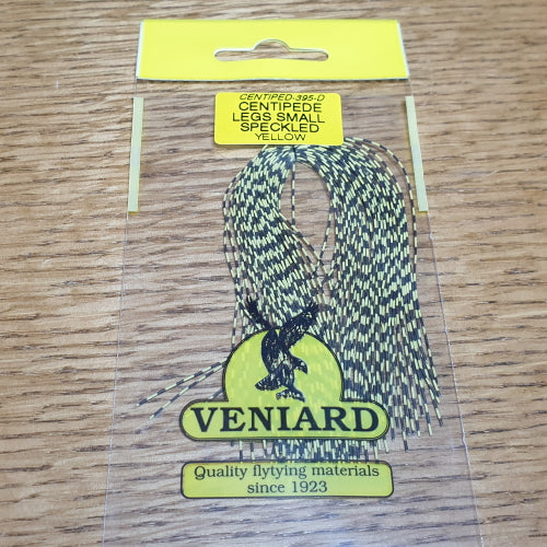 Veniard Barred Centipede Legs Yellow - Troutlore Fly Tying Supplies Australia