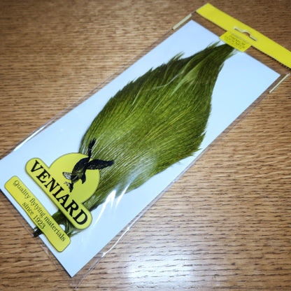 Veniard Premium Cock Neck Medium Olive - Troutlore Fly Tying Shop Australia
