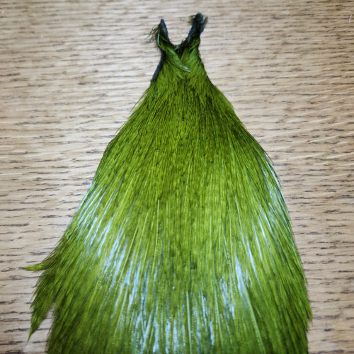 Veniard Premium Cock Neck Medium Olive - Troutlore Fly Tying Shop Australia