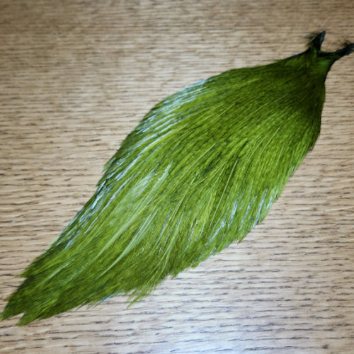 Veniard Premium Cock Neck Medium Olive - Troutlore Fly Tying Shop Australia