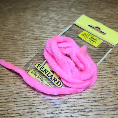 Veniard Glo-Bug Egg Yarn - Fl Pink - Troutlore Fly Tying Supplies