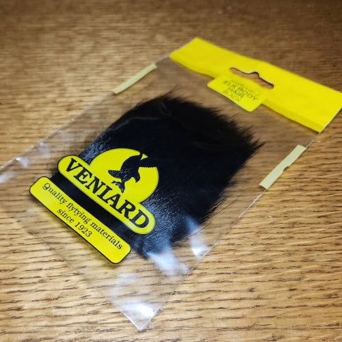 Veniard Elk Body Hair - Dyed Black - Troutlore Fly Tying Materials Australia