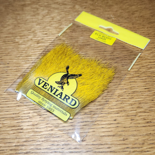 Veniard Elk Body Hair - Dyed Yellow - Troutlore Fly Tying Store Australia