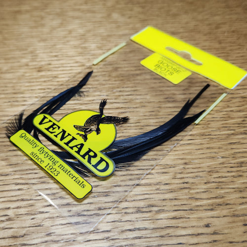 Veniard Goose Biots - Black - Troutlore Fly Tying Feathers Australia