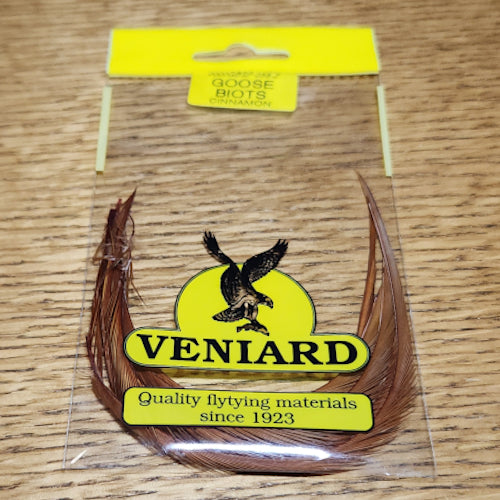Veniard Goose Biots - Cinnamon - Troutlore Fly Tying Feathers Australia