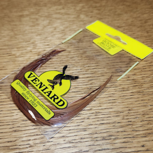 Veniard Goose Biots - Cinnamon - Troutlore Fly Tying Feathers Australia