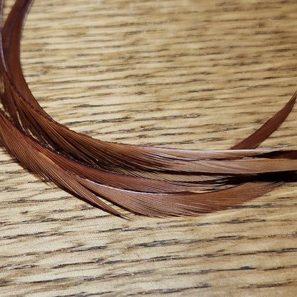 Veniard Goose Biots - Cinnamon - Troutlore Fly Tying Feathers Australia