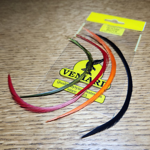 Veniard Goose Biots Pack - Mixed - Troutlore Fly Tying Store Australia