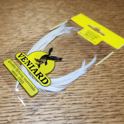 Veniard Goose Biots - White - Troutlore Fly Tying Feathers Australia