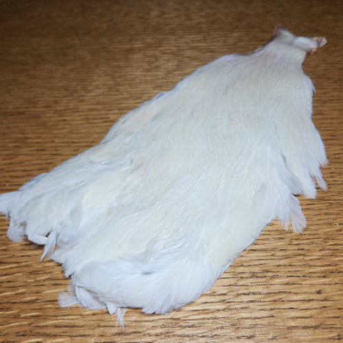 Veniard Genetic Hen Cape – White - Troutlore Fly Tying Feathers Australia