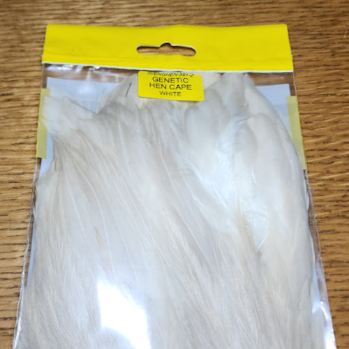 Veniard Genetic Hen Cape – White - Troutlore Fly Tying Feathers Australia