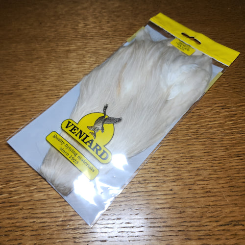 Veniard Genetic Hen Cape – White - Troutlore Fly Tying Feathers Australia