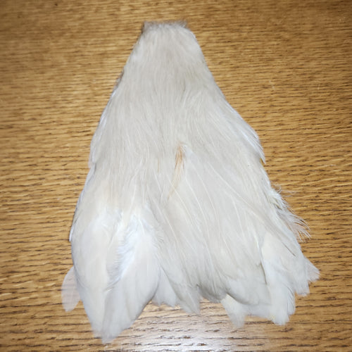 Veniard Genetic Hen Cape – White - Troutlore Fly Tying Feathers Australia