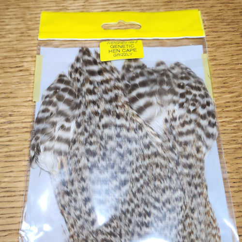 Veniard Genetic Hen Cape – Grizzly - Troutlore Fly Tying Store Australia