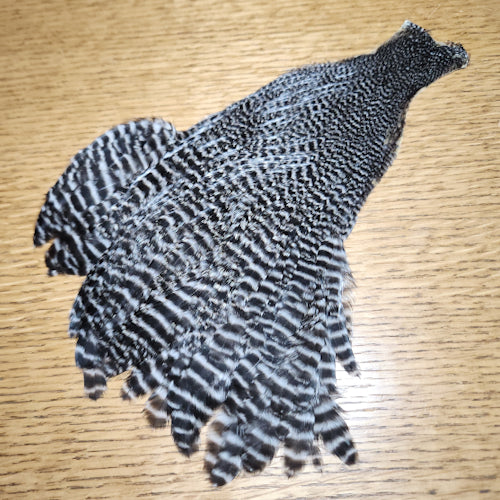 Veniard Genetic Hen Cape – Grizzly - Troutlore Fly Tying Feathers Australia