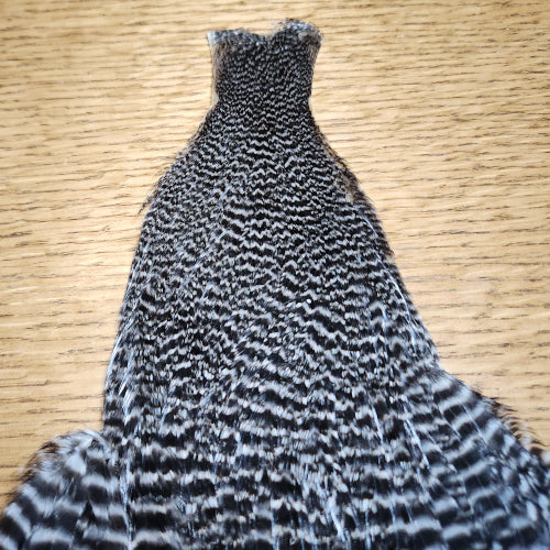 Veniard Genetic Hen Cape – Grizzly - Troutlore Fly Tying Feathers Australia