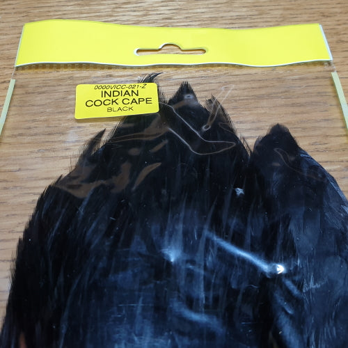Veniard Indian Cock Cape – Black - Troutlore Fly Tying Store Australia