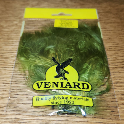 Veniard Turkey Marabou Strung Blood Quills - Olive - Troutlore Fly Tying Feathers Australia