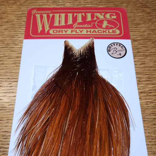 Whiting Cape Bronze Grade – Brown  - Troutlore Fly Tying Supplies Australia