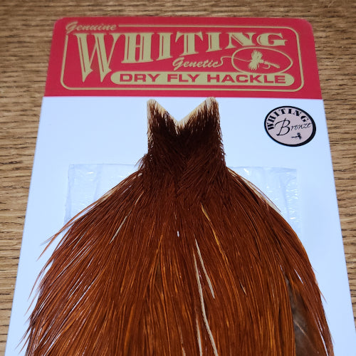 Whiting Cape Bronze Grade – Brown  - Troutlore Fly Tying Store Australila