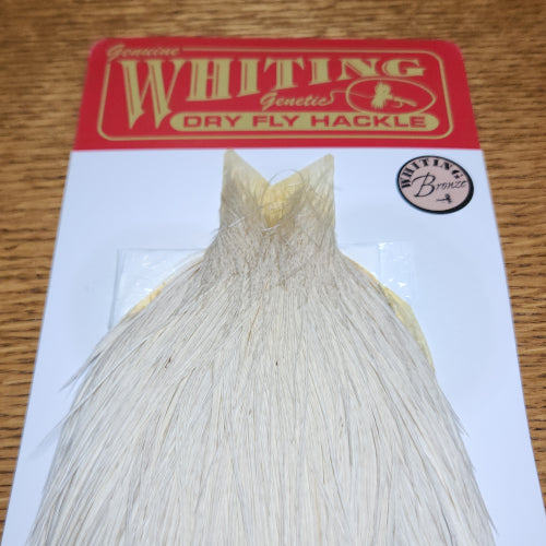 Whiting Cape Bronze Grade – White  - Troutlore Fly Tying Feathers Australia