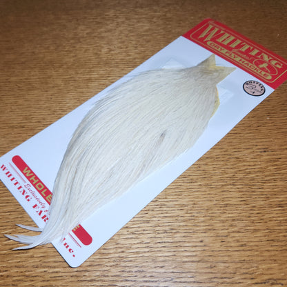 Whiting Cape Bronze Grade – White  - Troutlore Fly Tying Feathers Australia