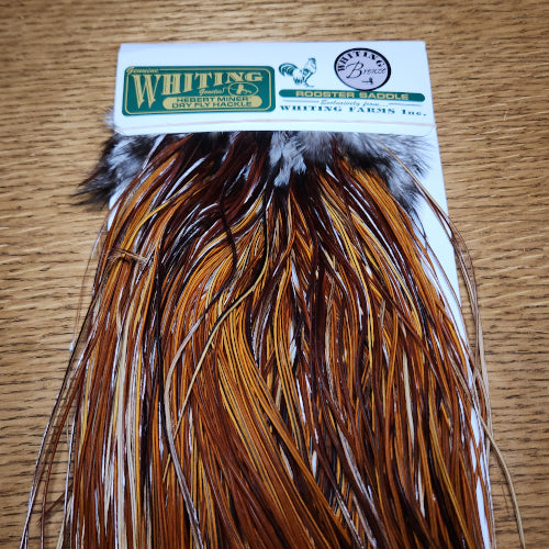 Whiting Hebert Miner Saddle Bronze Grade – Medium Brown Available at Troutlore Fly Tying Store Australia
