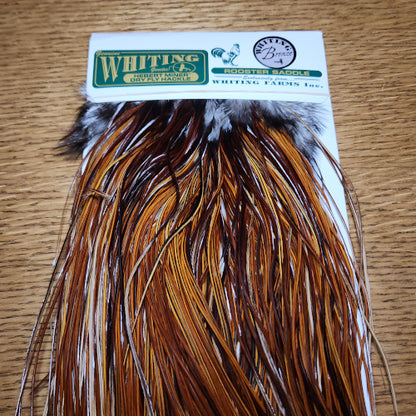 Whiting Hebert Miner Saddle Bronze Grade – Medium Brown Available at Troutlore Fly Tying Store Australia