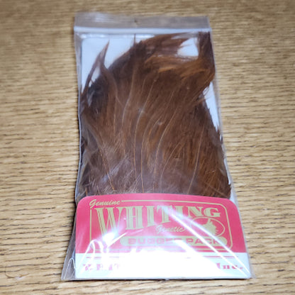 Whiting Bugger Pack - White Dyed Brown  - Troutlore Fly Tying Materials Australia