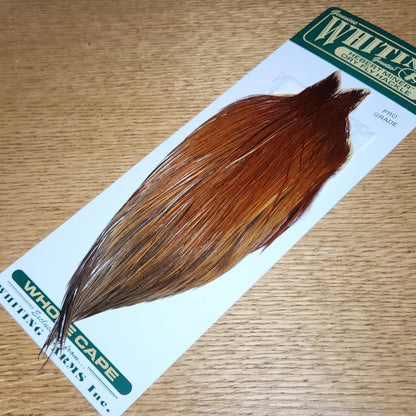 Whiting Hebert Miner Pro Grade Cape – Medium Brown - Troutlore Fly Tying Specialist Australia