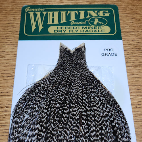 Whiting Hebert Miner Pro Grade Cape – Grizzly Variant - Troutlore Fly Tying Feathers Australia