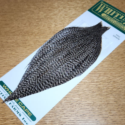 Whiting Hebert Miner Pro Grade Cape – Grizzly Variant - Troutlore Fly Tying Feathers Australia