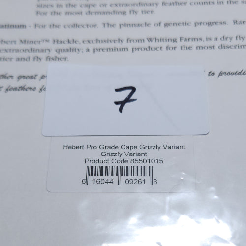 Whiting Hebert Miner Pro Grade Cape – Grizzly Variant