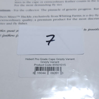 Whiting Hebert Miner Pro Grade Cape – Grizzly Variant