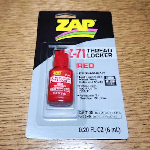 Zap-A-Gap Z-71 Red Thread Locker - Troutlore Fly Tying Loctite Glue Australia