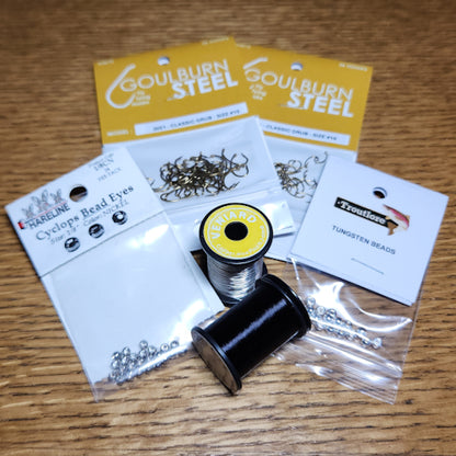 Zebra Midge Fly ‘TieYourOwn’ Kit - Troutlore Fly Tying Store Australia