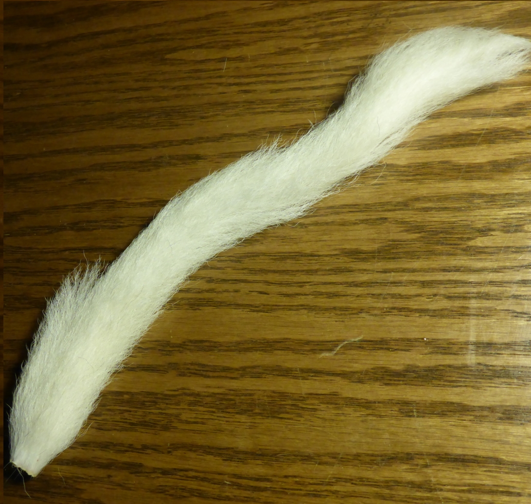 CALF TAIL   "  WHITE  "     FLY TYING HAIRS WINGS 