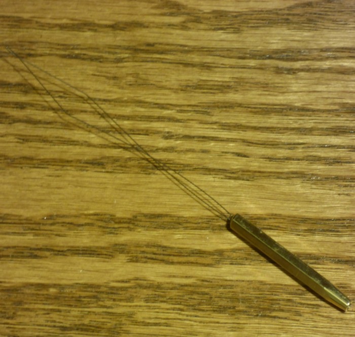 BRASS HANDLE BOBBIN THREADER FLY TYING TOOL AVAILABLE AT TROUTLORE FLYTYING SHOP