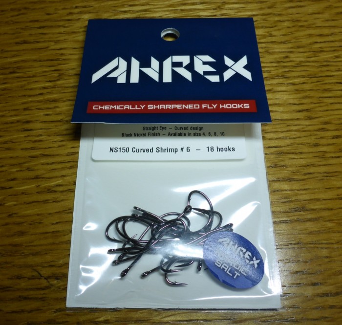 AHREX HOOKS CURVED SHRIMP HOOKS NS150 SALTWATER FLY TYING MATERIALS
