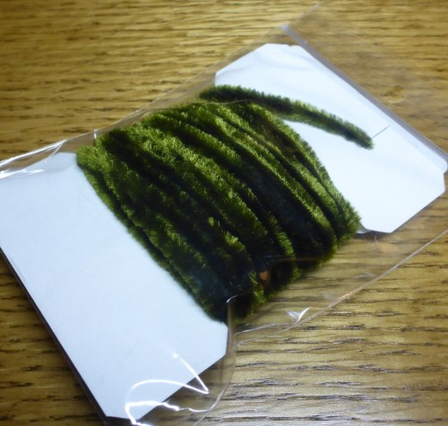 HARELINE DUBBIN LARGE CHENILLE OLIVE FLY TYING MATERIAL