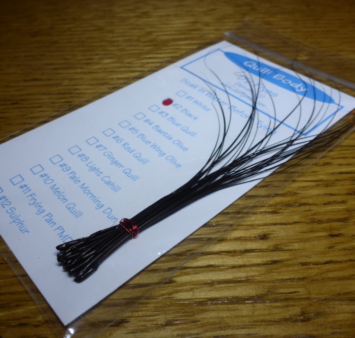 Stripped Quills Black Fly Tying Feathers