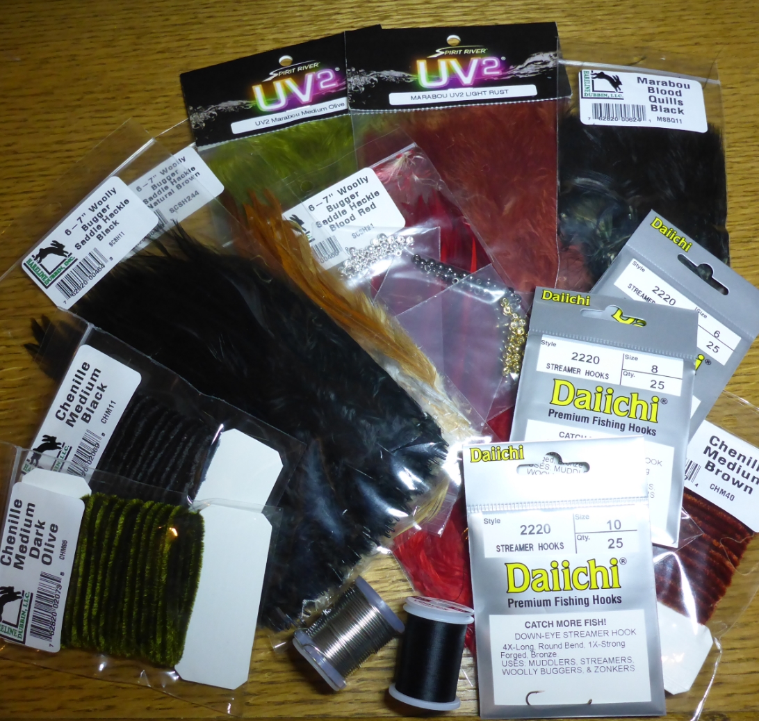 17 Pc Fly Tying Kit, Woolly Bugger Selection