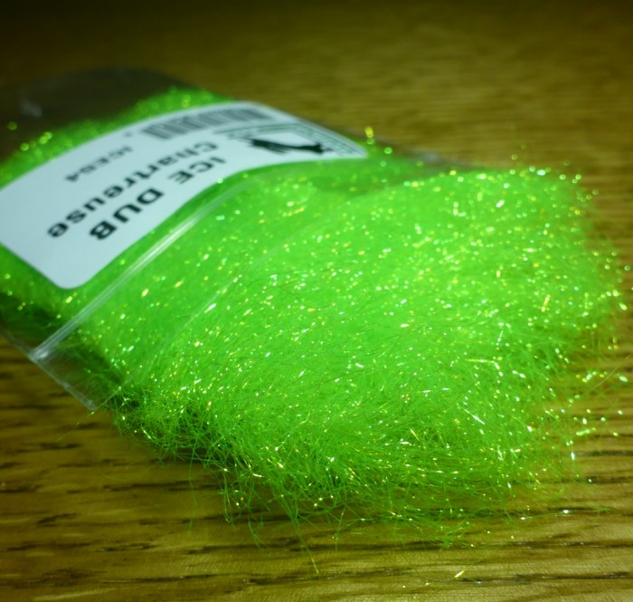 HARELINE ICE DUB AUSTRALIA CHARTREUSE TROUTLORE FLY TYING MATERIALS