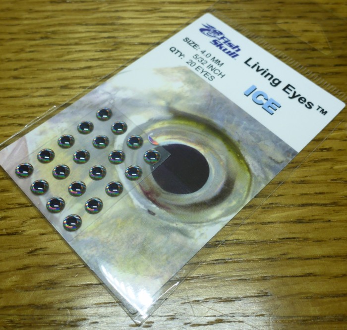 FLYMEN FISHING COMPANY LIVING EYES ICE SILVER FLYTYING MATERIALS TROUTLORE AUSTRALIA