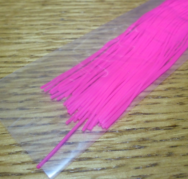 Hedron Perfect Rubber Fluoro Pink - Troutlore Fly Tying