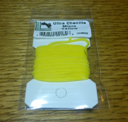 HARELINE MICRO ULTRA CHENILLE YELLOW AUSTRALIA FY TYING TROUTLORE FLYTYING STORE