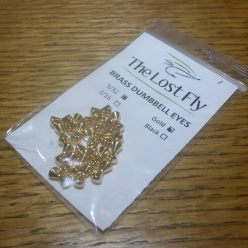 THE LOST FLY BRASS DUMBBELL EYES FLY TYING MATERIALS AUSTRALIA TROUTLORE FLYTYING STORE