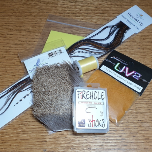 NEVERSINK CADDIS FLY PATTERN TIEYOUROWN KIT FROM TROUTLORE FLY TYING STORE AUSTRALIA